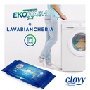 Eko Wash 5in1 - 30 salviette imbevute per bucato a 5 azioni: Lavabiancheria - Ammorbidente - Igienizzante - Salvacolore - Panno polvere