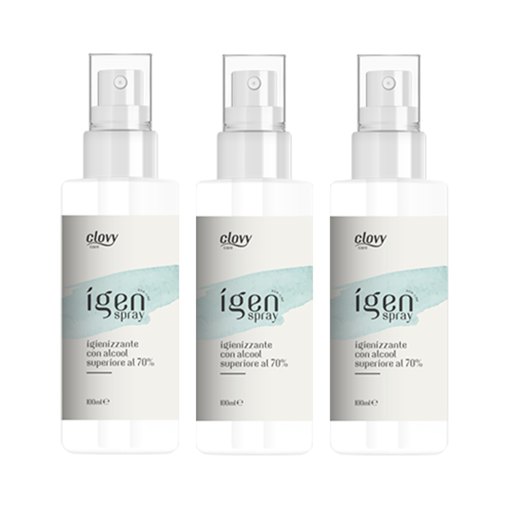 Igen spray igienizzante tascabile 2in1 da 100 ml per mani e superfici con alcool >70%